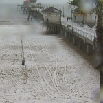 Rare Hail Storm Hits Huntington Beach California VIDEO